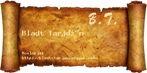 Bladt Tarján névjegykártya